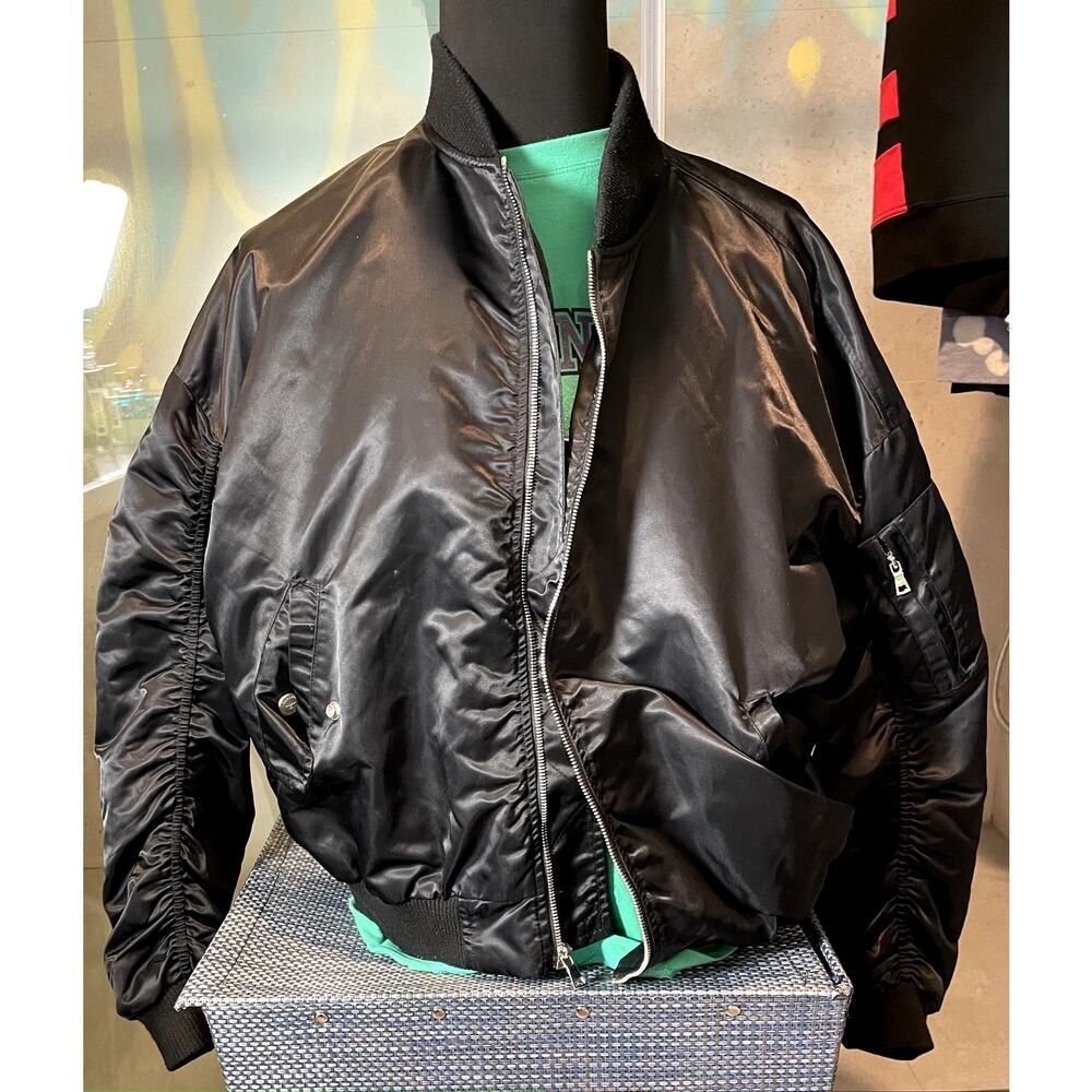 2 ITEM BUNDLE Paraval Bomber Jacket - XXL - Silk Varsity Coat - Fendi Sunglasses